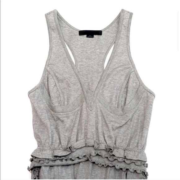 ALEXANDER WANG Ruffle Jersey Grey Dress Sz 4 - Picture 9 of 11